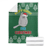 Cat Keep It Classy Christmas Blanket Xmas Holiday Patterns - Wonder Print Shop