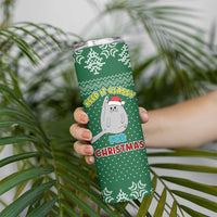 Cat Keep It Classy Christmas Skinny Tumbler Xmas Holiday Patterns - Wonder Print Shop