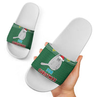 Cat Keep It Classy Christmas Slide Sandals Xmas Holiday Patterns - Wonder Print Shop