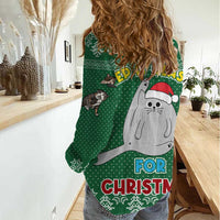 Cat Keep It Classy Christmas Women Casual Shirt Xmas Holiday Patterns - Wonder Print Shop