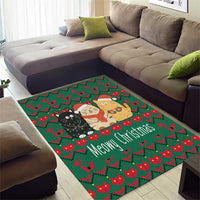 Cat Meowy Christmas Area Rug Xmas Holiday Patterns - Wonder Print Shop