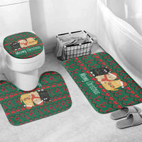 Cat Meowy Christmas Bathroom Set Xmas Holiday Patterns - Wonder Print Shop
