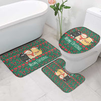 Cat Meowy Christmas Bathroom Set Xmas Holiday Patterns - Wonder Print Shop