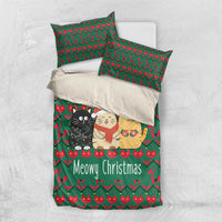Cat Meowy Christmas Bedding Set Xmas Holiday Patterns - Wonder Print Shop