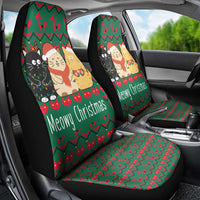 Cat Meowy Christmas Car Seat Cover Xmas Holiday Patterns - Wonder Print Shop