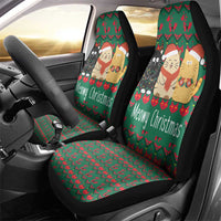 Cat Meowy Christmas Car Seat Cover Xmas Holiday Patterns - Wonder Print Shop