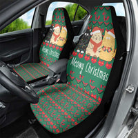 Cat Meowy Christmas Car Seat Cover Xmas Holiday Patterns - Wonder Print Shop
