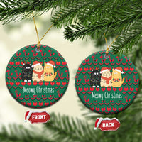 Cat Meowy Christmas Ceramic Ornament Xmas Holiday Patterns - Wonder Print Shop