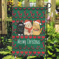Cat Meowy Christmas Garden Flag Xmas Holiday Patterns - Wonder Print Shop