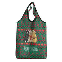 Cat Meowy Christmas Grocery Bag Xmas Holiday Patterns - Wonder Print Shop