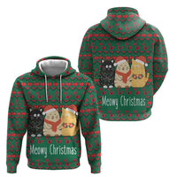 Cat Meowy Christmas Hoodie Xmas Holiday Patterns - Wonder Print Shop