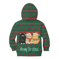 Cat Meowy Christmas Kid Hoodie Xmas Holiday Patterns - Wonder Print Shop