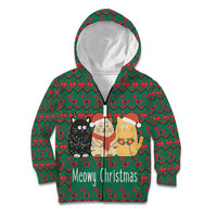 Cat Meowy Christmas Kid Hoodie Xmas Holiday Patterns - Wonder Print Shop