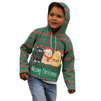 Cat Meowy Christmas Kid Hoodie Xmas Holiday Patterns - Wonder Print Shop
