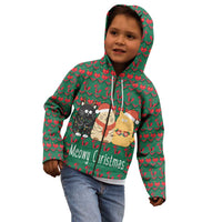 Cat Meowy Christmas Kid Hoodie Xmas Holiday Patterns - Wonder Print Shop