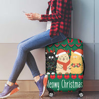 Cat Meowy Christmas Luggage Cover Xmas Holiday Patterns - Wonder Print Shop