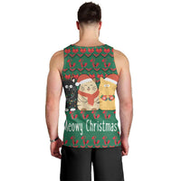 Cat Meowy Christmas Men Tank Top Xmas Holiday Patterns - Wonder Print Shop