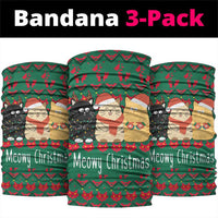 Cat Meowy Christmas Neck Gaiter Xmas Holiday Patterns - Wonder Print Shop