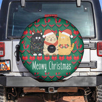 Cat Meowy Christmas Spare Tire Cover Xmas Holiday Patterns - Wonder Print Shop
