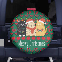 Cat Meowy Christmas Spare Tire Cover Xmas Holiday Patterns - Wonder Print Shop