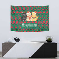 Cat Meowy Christmas Tapestry Xmas Holiday Patterns - Wonder Print Shop