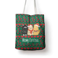 Cat Meowy Christmas Tote Bag Xmas Holiday Patterns - Wonder Print Shop