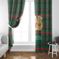 Cat Meowy Christmas Window Curtain Xmas Holiday Patterns - Wonder Print Shop