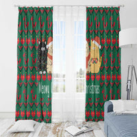 Cat Meowy Christmas Window Curtain Xmas Holiday Patterns - Wonder Print Shop