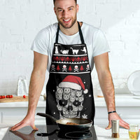 Cat Skull Santa Christmas Apron Xmas Holiday Patterns - Wonder Print Shop