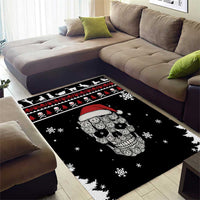 Cat Skull Santa Christmas Area Rug Xmas Holiday Patterns - Wonder Print Shop