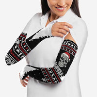 Cat Skull Santa Christmas Arm Sleeves Xmas Holiday Patterns - Wonder Print Shop