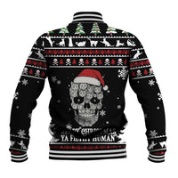 Cat Skull Santa Christmas Baseball Jacket Xmas Holiday Patterns - Wonder Print Shop