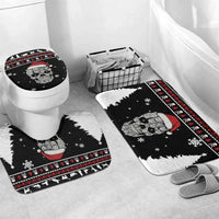 Cat Skull Santa Christmas Bathroom Set Xmas Holiday Patterns - Wonder Print Shop