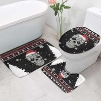 Cat Skull Santa Christmas Bathroom Set Xmas Holiday Patterns - Wonder Print Shop