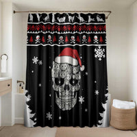 Cat Skull Santa Christmas Bathroom Set Xmas Holiday Patterns - Wonder Print Shop