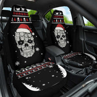Cat Skull Santa Christmas Car Seat Cover Xmas Holiday Patterns - Wonder Print Shop