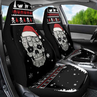 Cat Skull Santa Christmas Car Seat Cover Xmas Holiday Patterns - Wonder Print Shop
