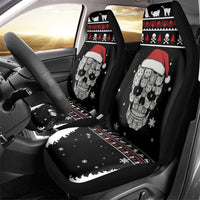 Cat Skull Santa Christmas Car Seat Cover Xmas Holiday Patterns - Wonder Print Shop