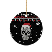 Cat Skull Santa Christmas Ceramic Ornament Xmas Holiday Patterns - Wonder Print Shop