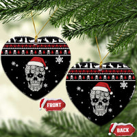 Cat Skull Santa Christmas Ceramic Ornament Xmas Holiday Patterns - Wonder Print Shop