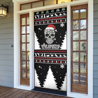 Cat Skull Santa Christmas Door Cover Xmas Holiday Patterns - Wonder Print Shop