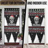 Cat Skull Santa Christmas Door Cover Xmas Holiday Patterns - Wonder Print Shop