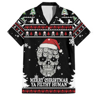 Cat Skull Santa Christmas Family Matching Puletasi and Hawaiian Shirt Xmas Holiday Patterns - Wonder Print Shop