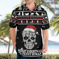 Cat Skull Santa Christmas Hawaiian Shirt Xmas Holiday Patterns - Wonder Print Shop