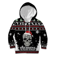 Cat Skull Santa Christmas Kid Hoodie Xmas Holiday Patterns - Wonder Print Shop