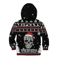 Cat Skull Santa Christmas Kid Hoodie Xmas Holiday Patterns - Wonder Print Shop