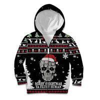 Cat Skull Santa Christmas Kid Hoodie Xmas Holiday Patterns - Wonder Print Shop