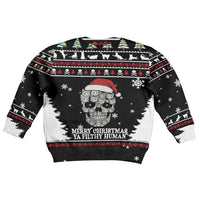 Cat Skull Santa Christmas Kid Ugly Christmas Sweater Xmas Holiday Patterns - Wonder Print Shop