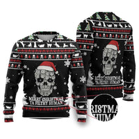 Cat Skull Santa Christmas Ugly Christmas Sweater Xmas Holiday Patterns - Wonder Print Shop