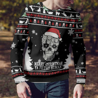 Cat Skull Santa Christmas Ugly Christmas Sweater Xmas Holiday Patterns - Wonder Print Shop